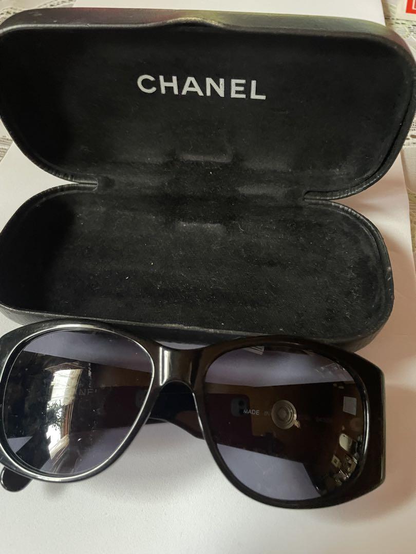 正規品CHANEL ブラック サングラス ゴールドロゴ