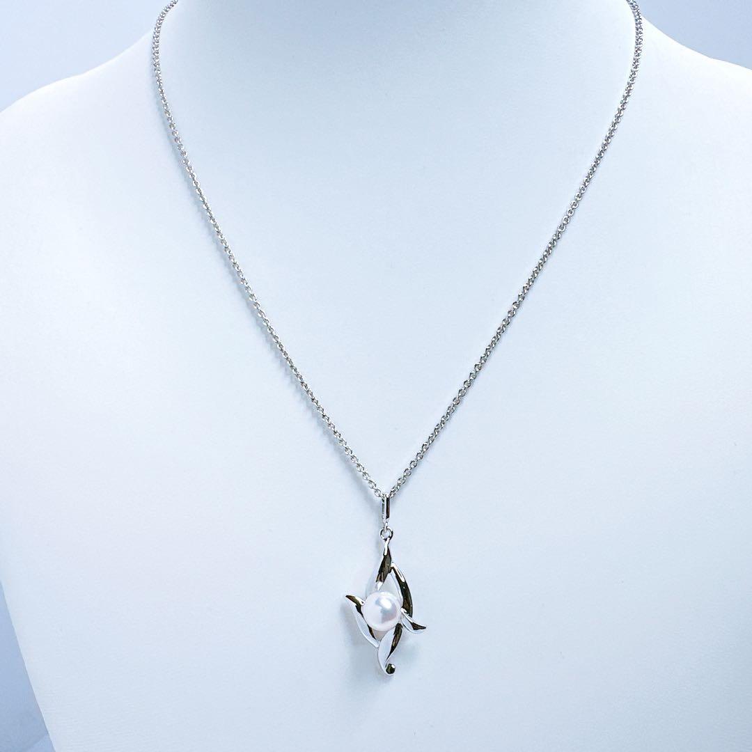極美品✨ミキモト 7mm パール アコヤ真珠 SV925 ネックレス