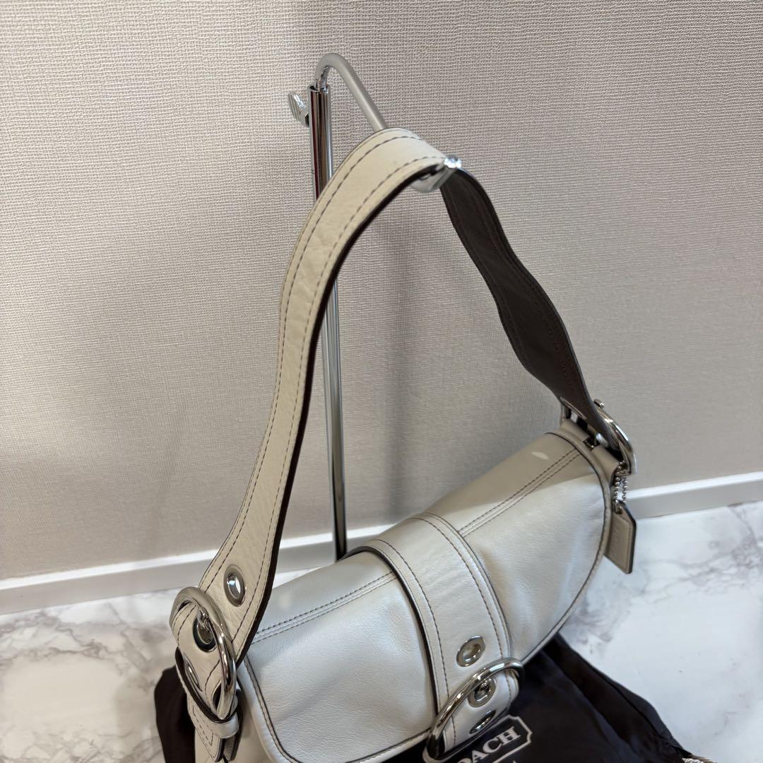 Coach Leather Soho Shoulder Bag White