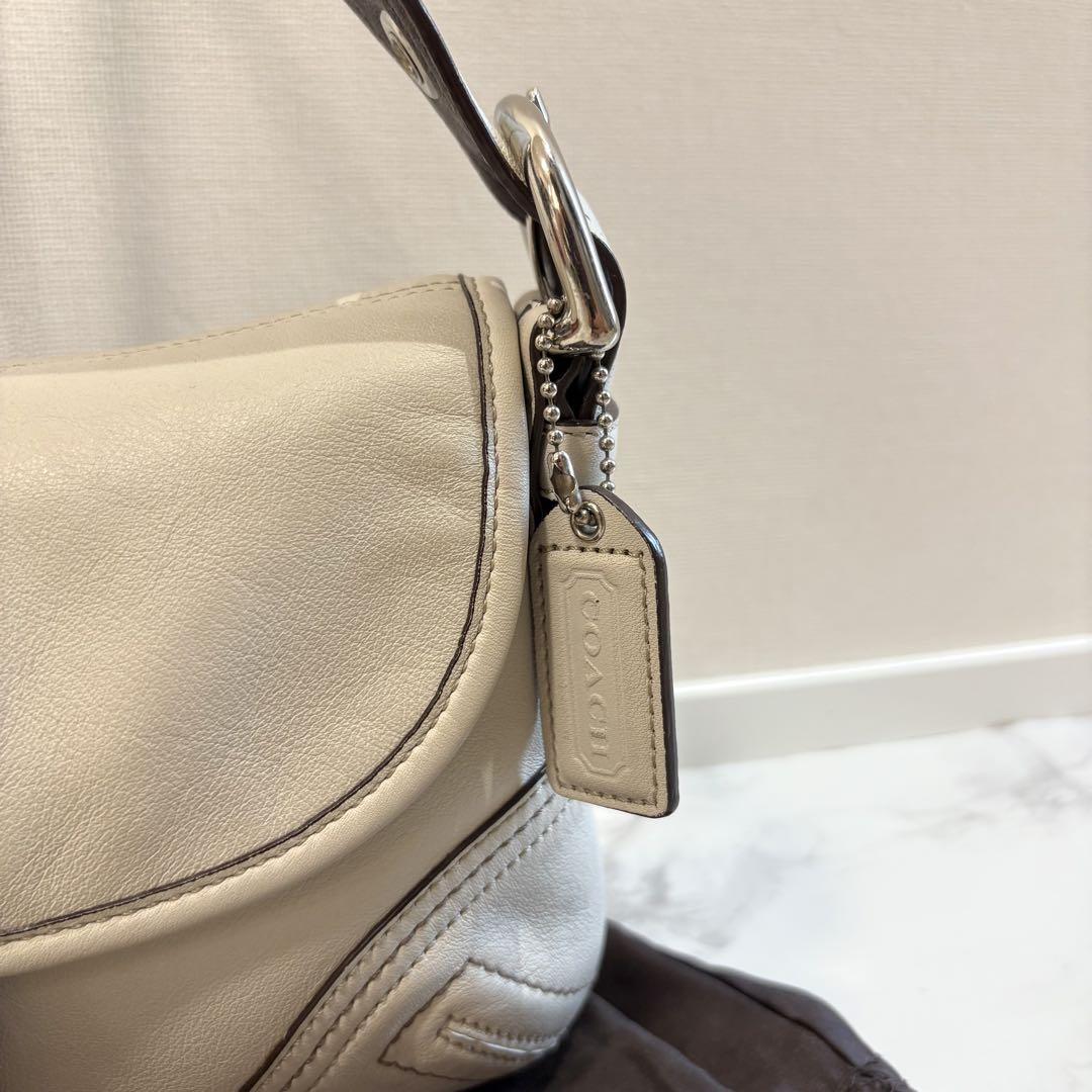 Coach Leather Soho Shoulder Bag White