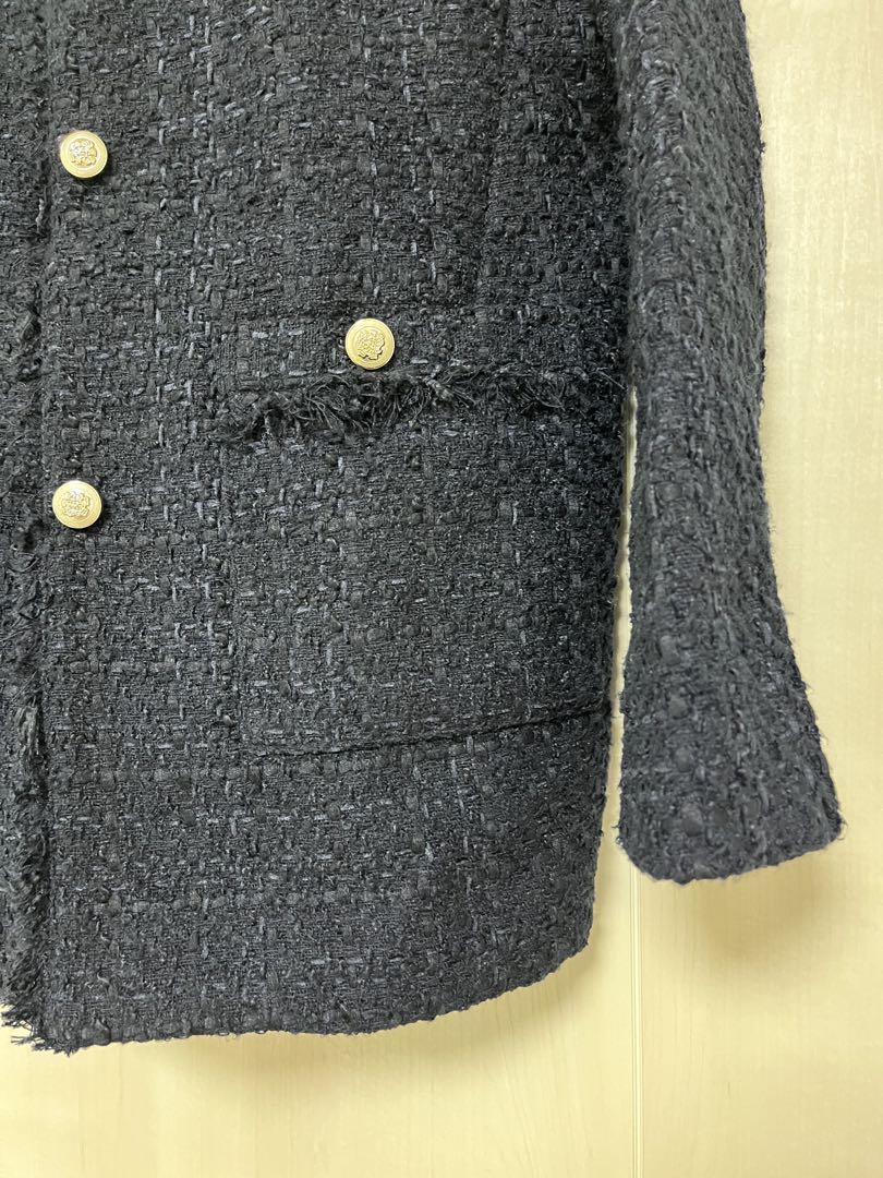 新品 grove ネイビー ツイードジャケット