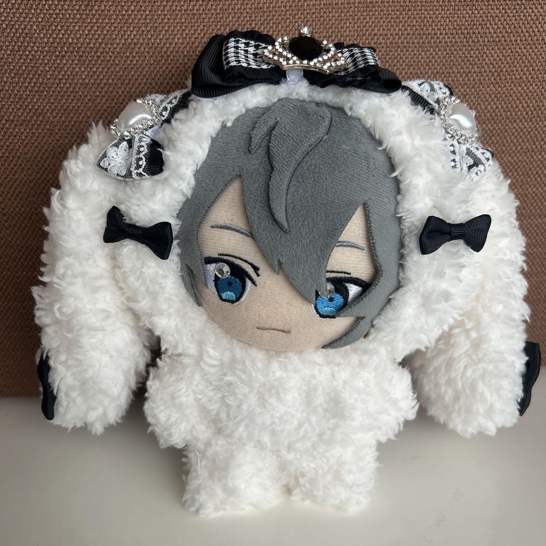 あんスタ♥ぬい服♥ストラップ付♥たれみみうさぎ♥白黒リボン