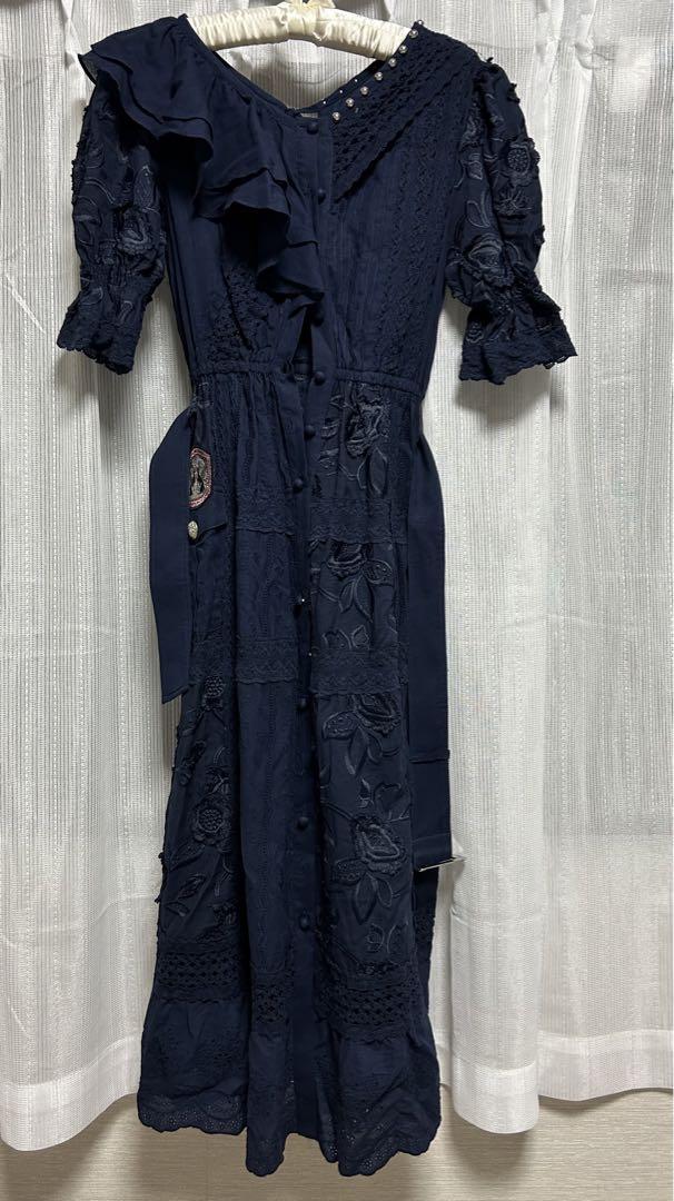【rurumu:】purity cotton one-piece(ネイビー) 画像2