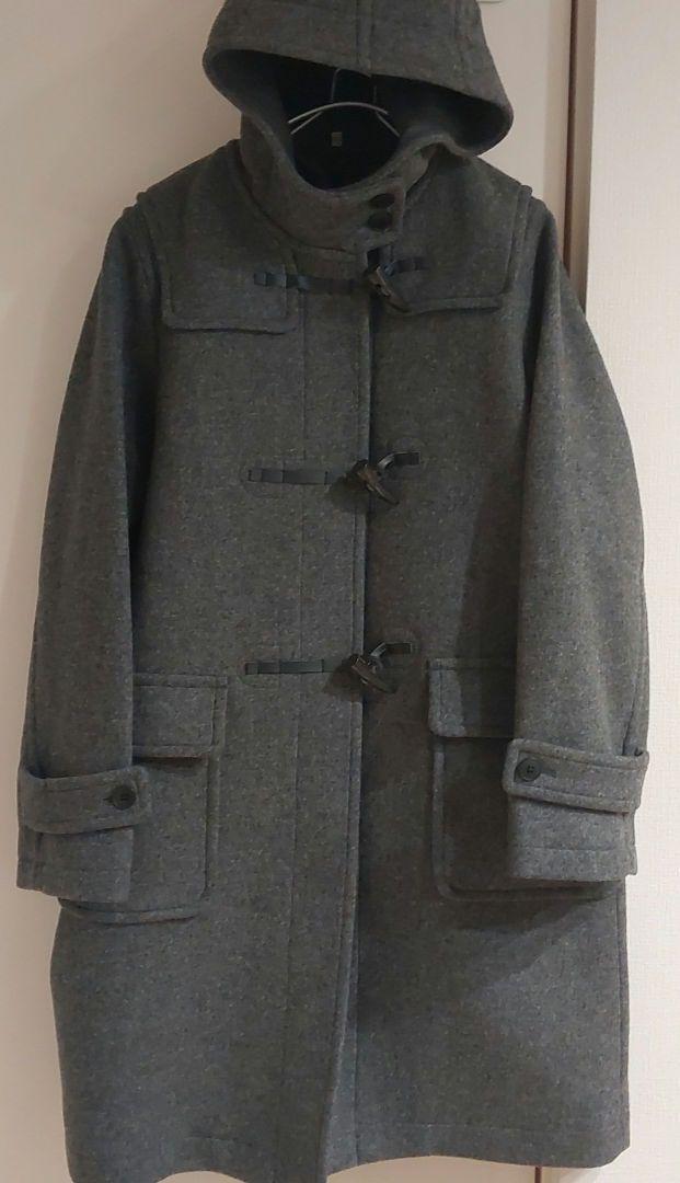 未使用【無印良品】ダッフルコート フレンチウール混 チャコールグレー XL
