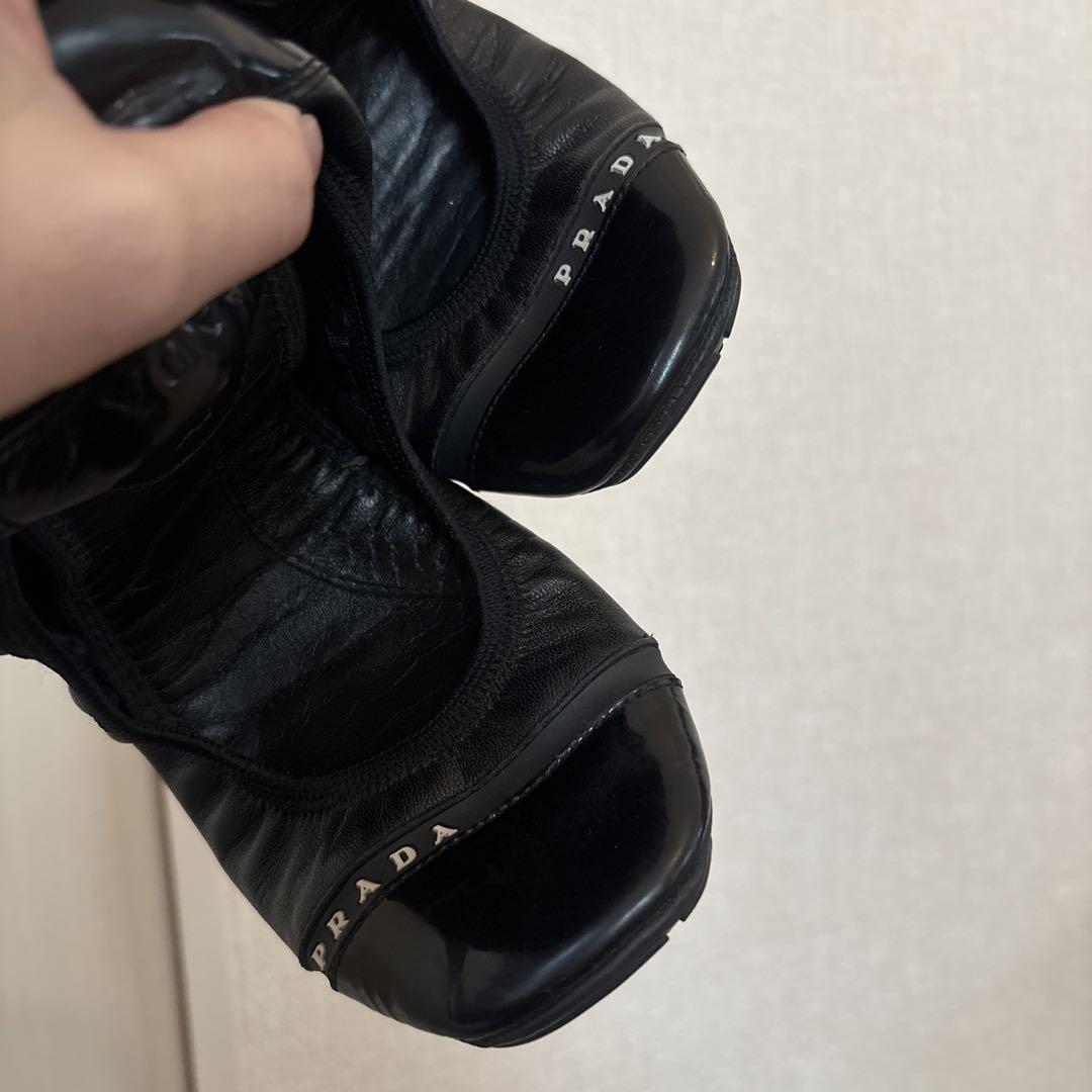 PRADA ブラック バレーシューズ　24cm