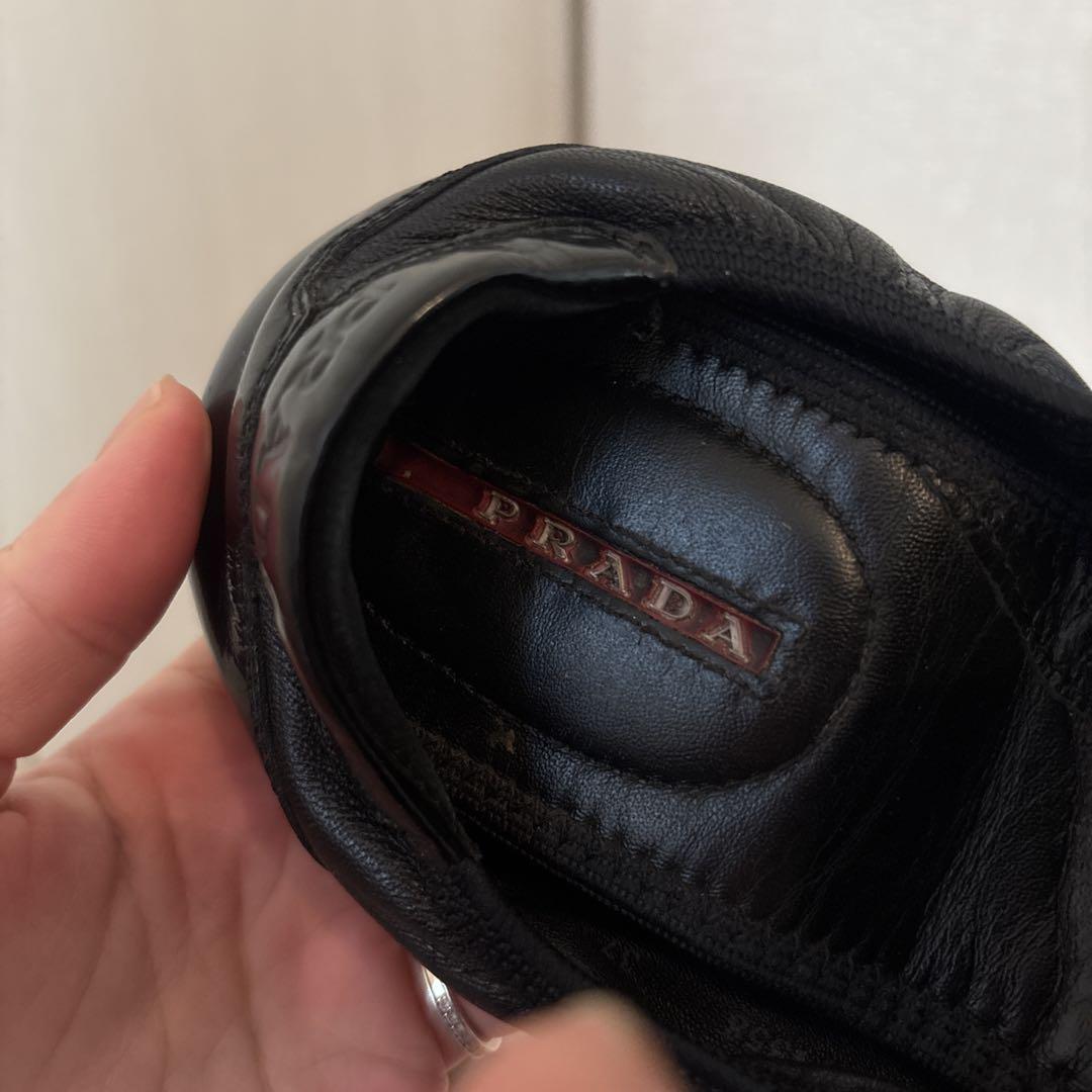 PRADA ブラック バレーシューズ　24cm