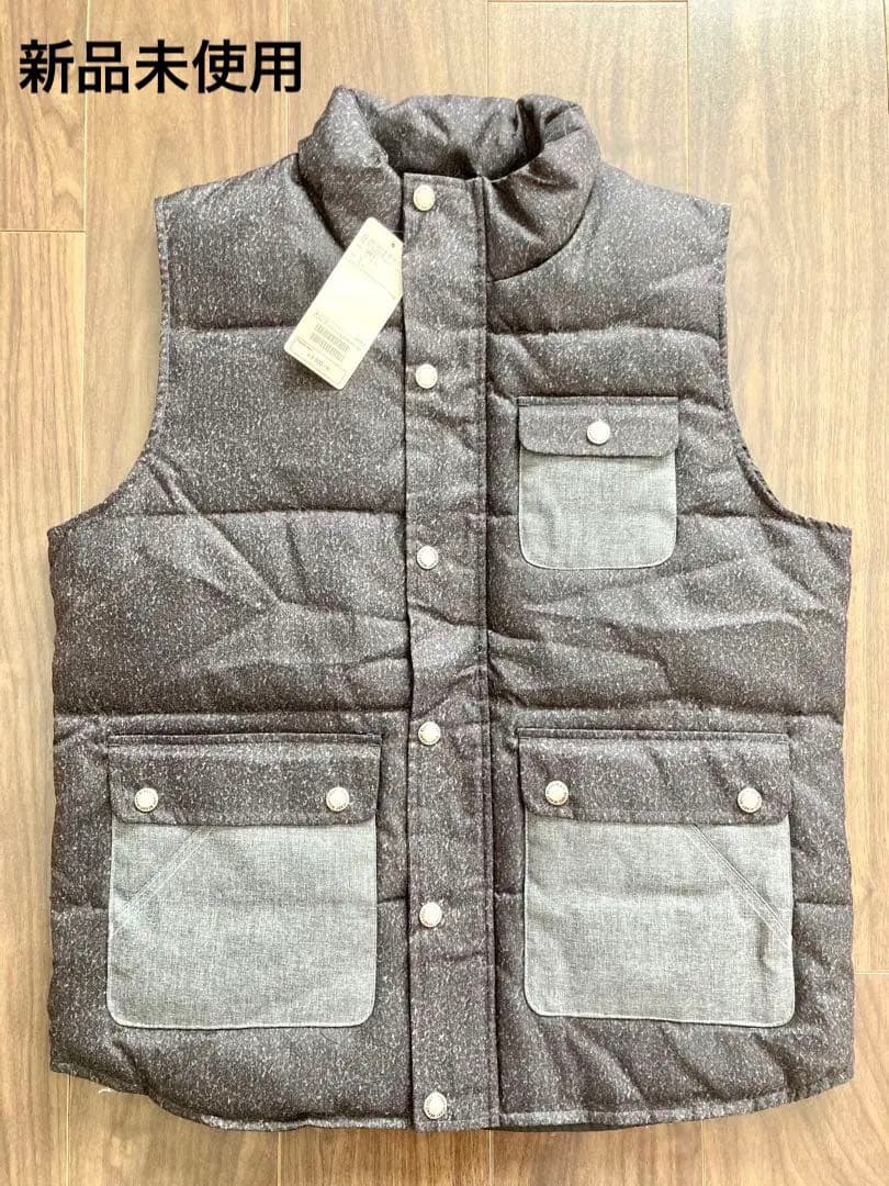 【新品未使用タグ付き】BEAMS ダウンジャケット　ダウンベスト L 黒 グレー
