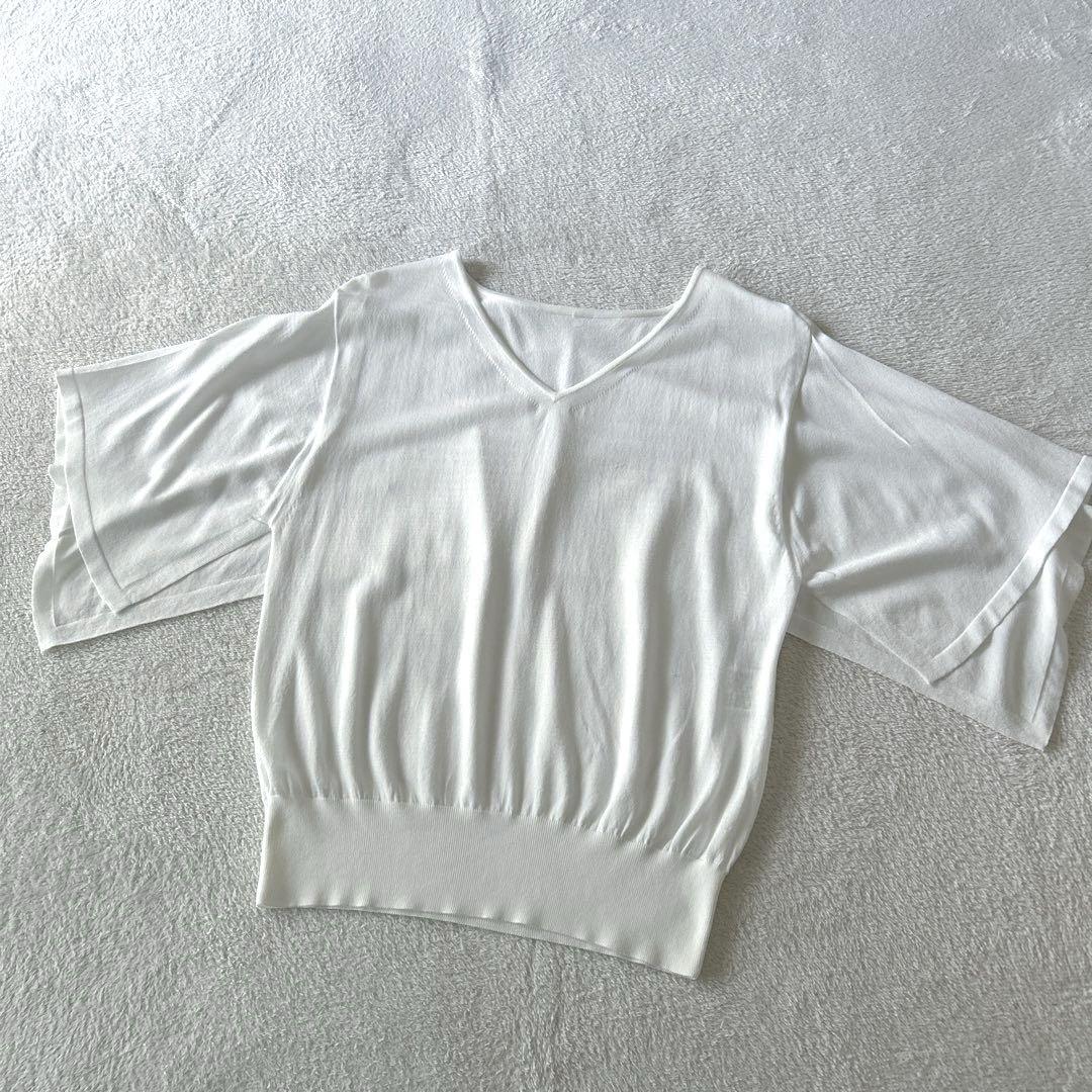 新着 美品✨ANAYI アナイ 2021 レーヨンナイロンハンカチスリーブプル トップス