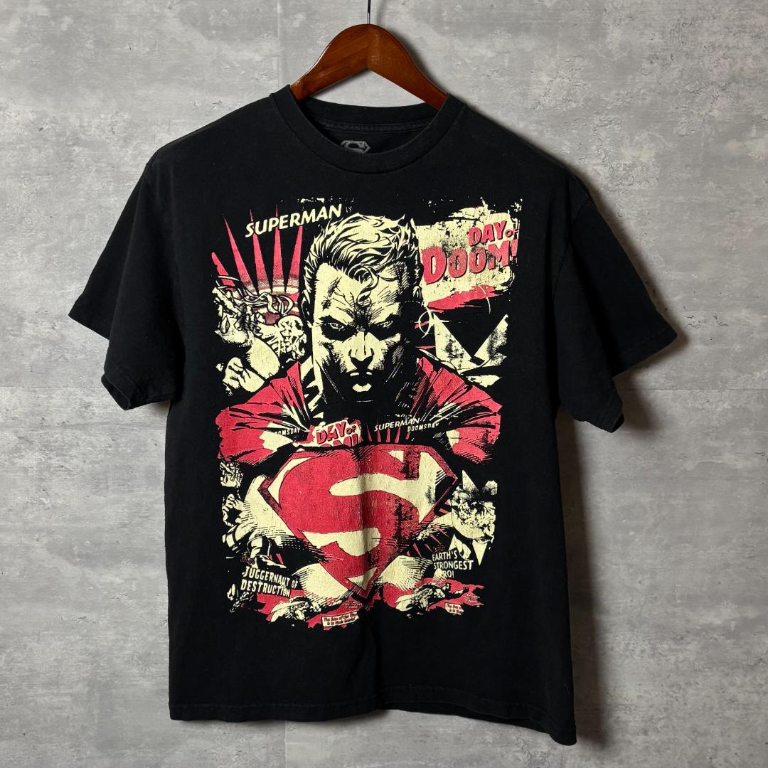 SUPERMAN DCコミックス Tシャツ DAY OF DOOM 黒 L相当