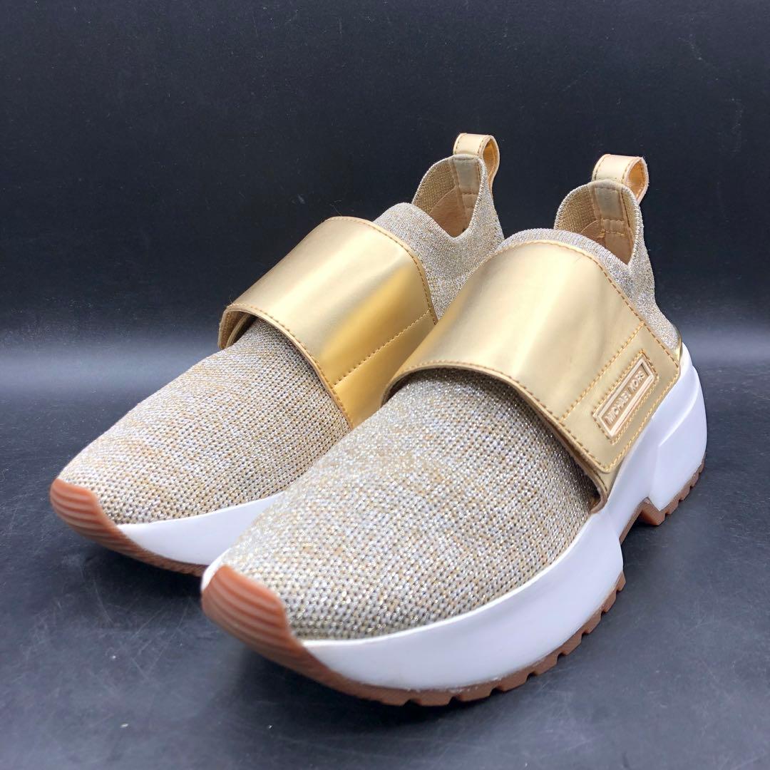 M4330 ほぼ美品 MICHAEL KORS ニット スニーカー 6.5M