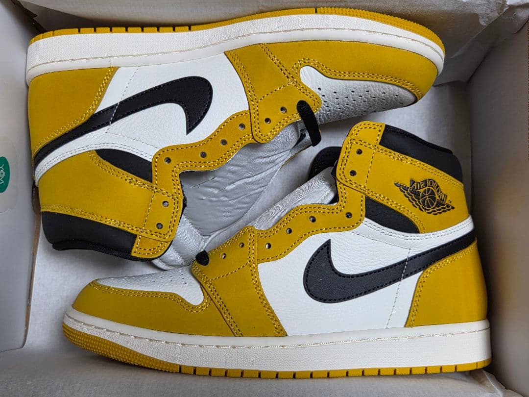 未着用 NIKE Air Jordan 1 High イエローオークル27cm NIKE