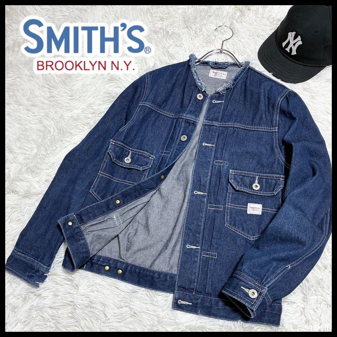 SMITH'S AMERICAN ノーカラー デニムジャケット Gジャン