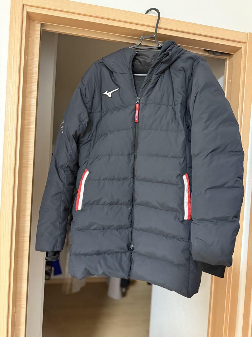 Mizuno フード付きベンチコート ブラック