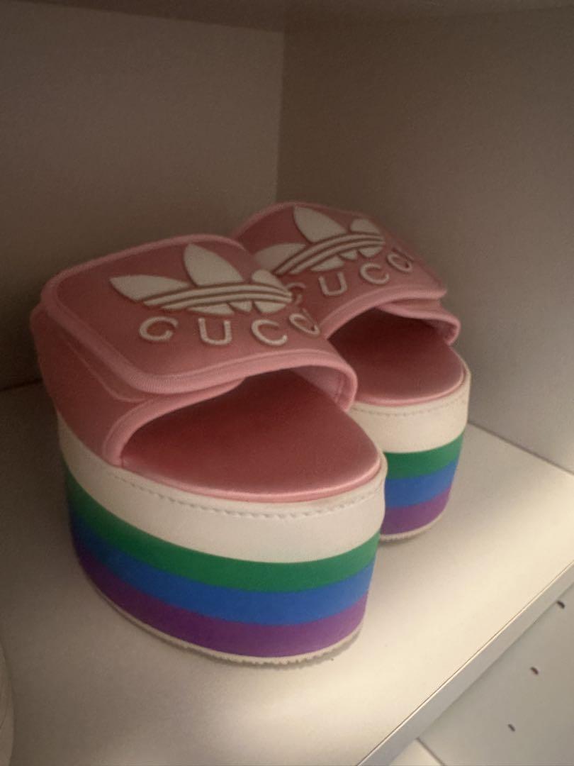 GUCCI プラットフォームサンダル ピンク