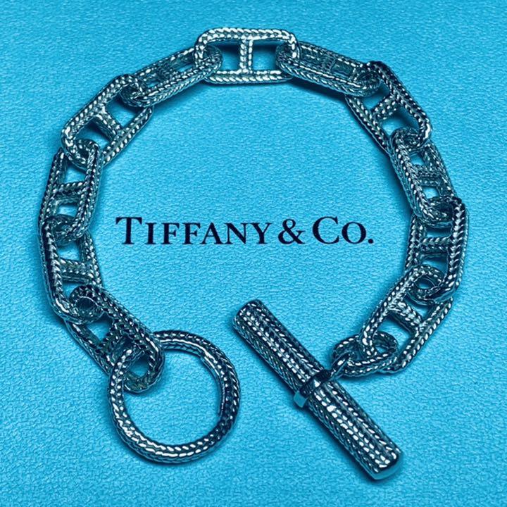 VINTAGE TIFFANYティファニー アンカーチェーン トグルブレスレット