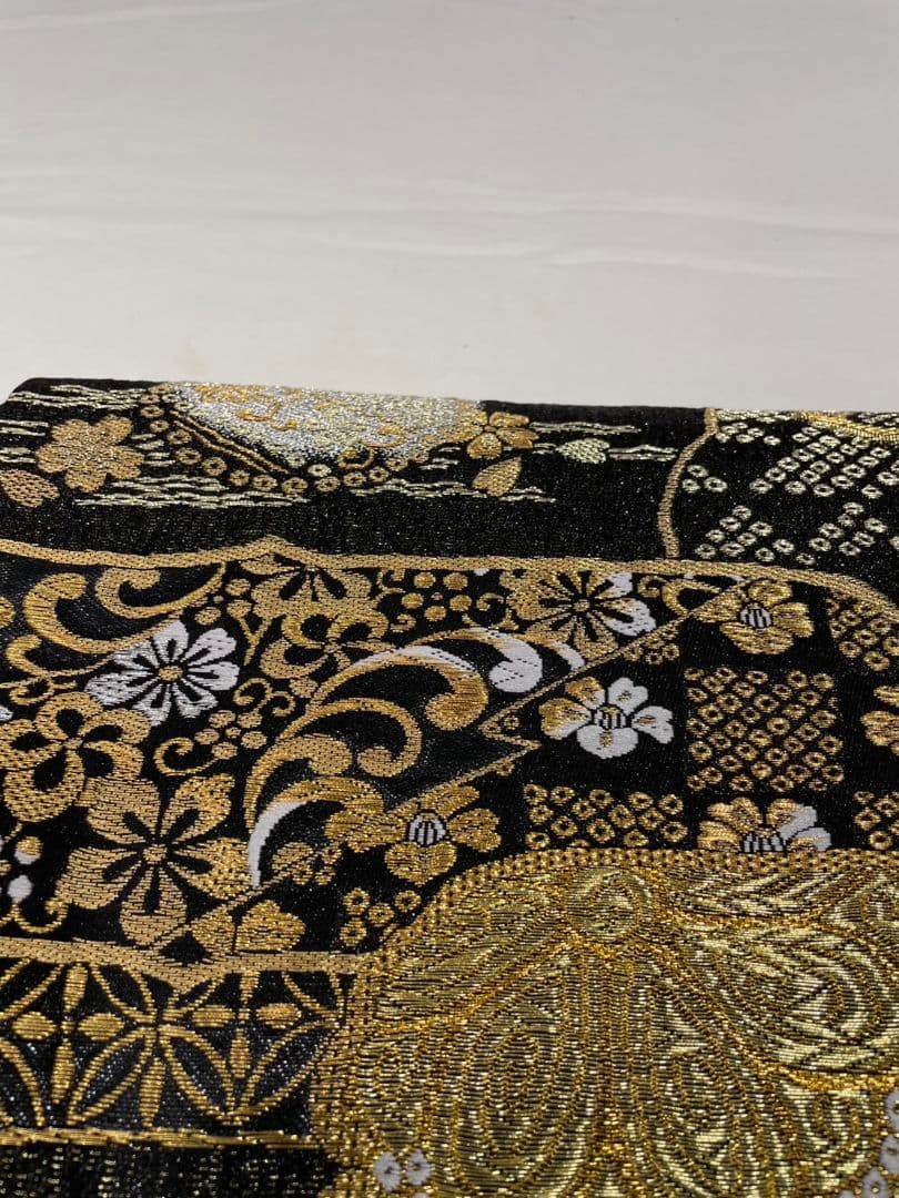 512my45◆白鳴 螺鈿細工 袋帯 セキレイ 白銀◆美品 512my45◇白鳴 螺鈿細工 袋帯 セキレイ 白銀◇美品