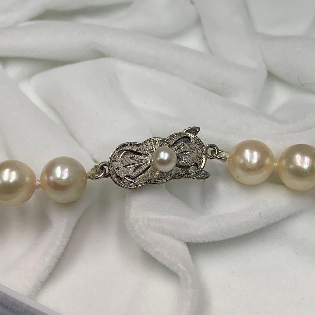 【美品】アコヤ あこや パール ロング ネックレス 本真珠 照り抜群 ホワイト 【美品】アコヤ あこや パール ロング ネックレス 本真珠 照り抜群 ホワイト