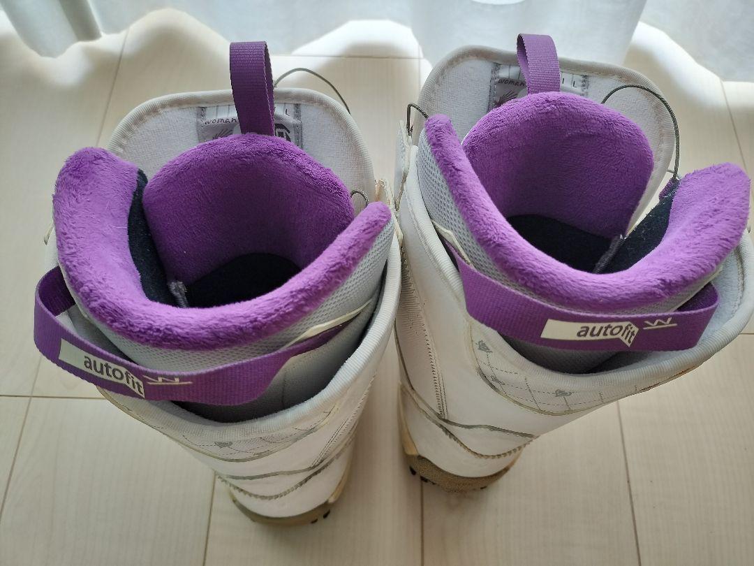 Salomon スノーブーツ 女性用 ホワイト/パープル autofit