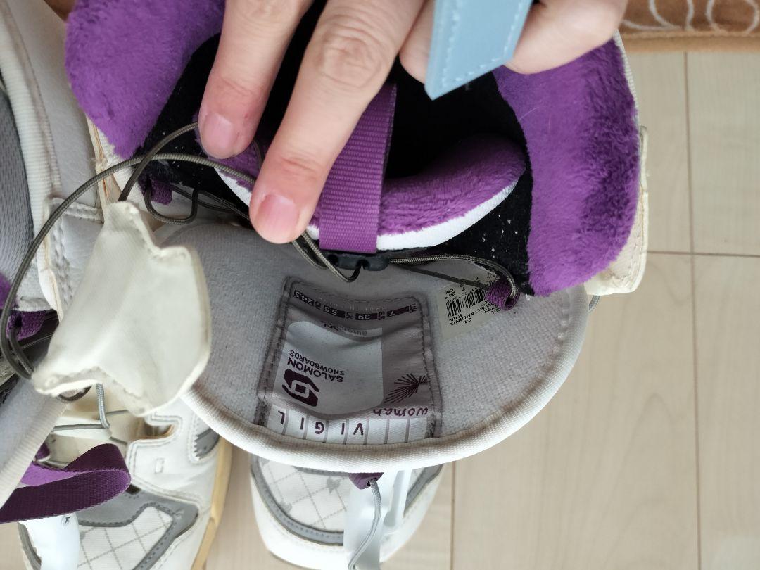 Salomon スノーブーツ 女性用 ホワイト/パープル autofit