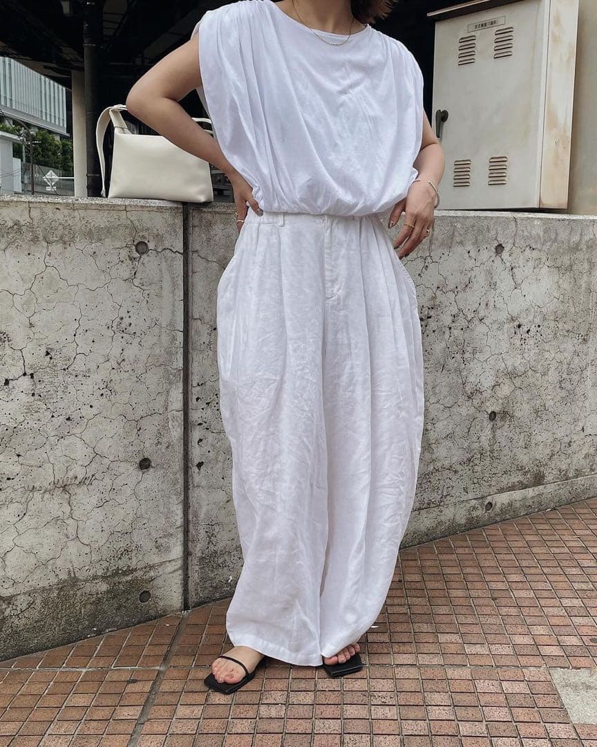 品質保証で、高速配送！ ♥ ETRE TOKYO リネンカーヴィーパンツFREE SIZE・ETRE TOKYO