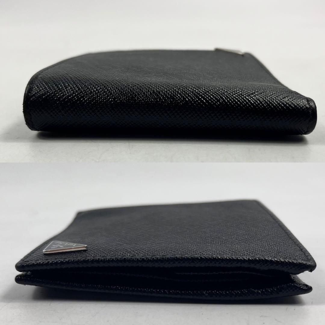 プラダ　PRADA 折り財布　三角ロゴ　ブラック　黒　二つ折り財布 ☆PRADA☆ 二つ折り財布 SAFFIANO TRIANGLE 三角ロゴ ブラック (PRADA