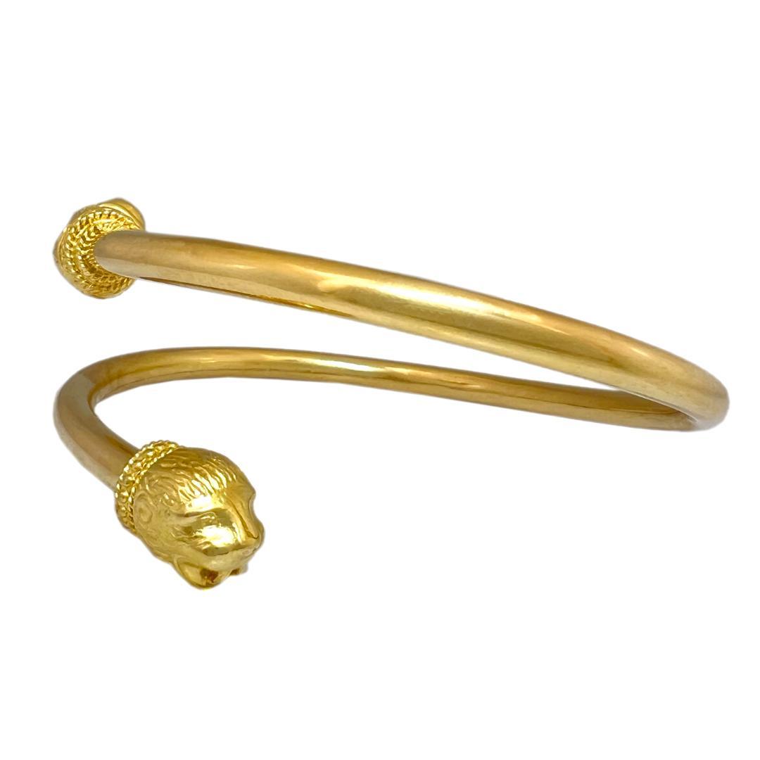 イリアスララウニス アニマルヘッド K18 ブレス ヴィンテージ バングル レア イリアスララウニス アニマルヘッド K18 ブレス ヴィンテージ バングル レア