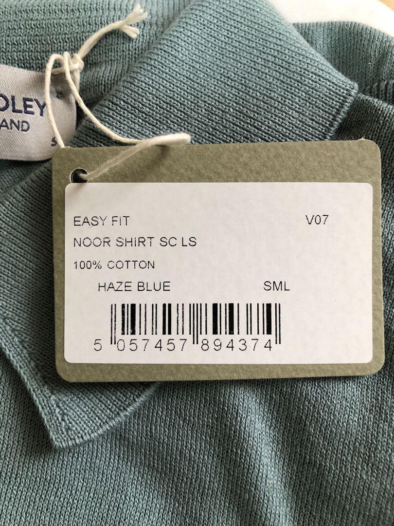 JOHN SMEDLEY 長袖ポロシャツ S  Haze Blue