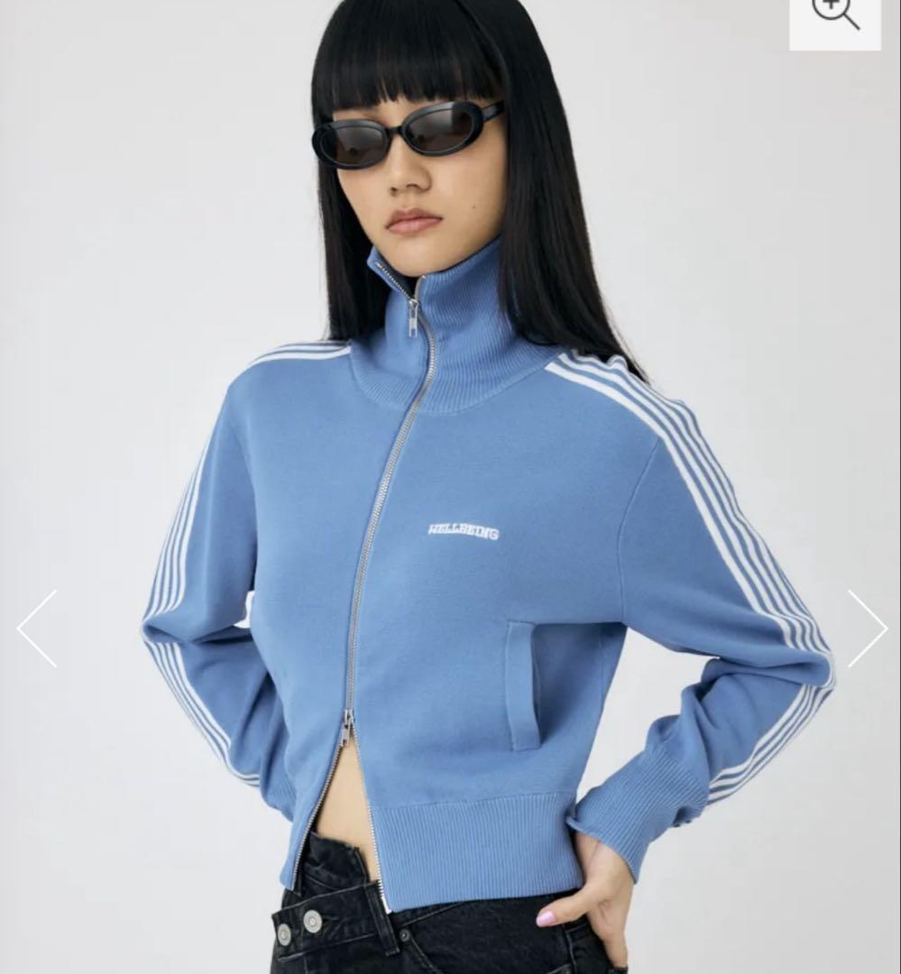 moussy トラックジャケット　wジップ　ブルー