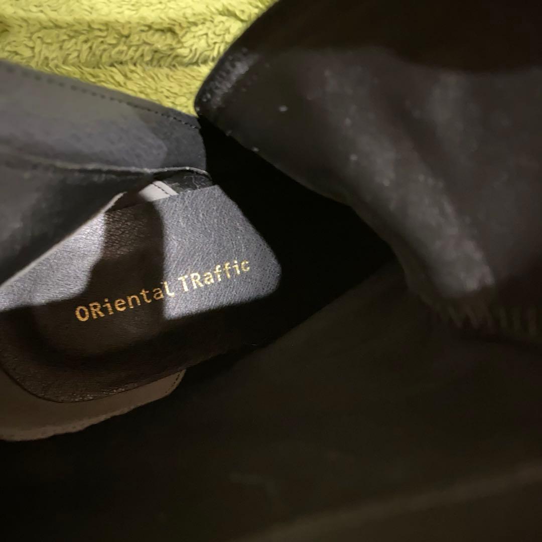 【美品】オリエンタル トラフィック/ブーツ/ブラック/ビジュー付き/Mサイズ