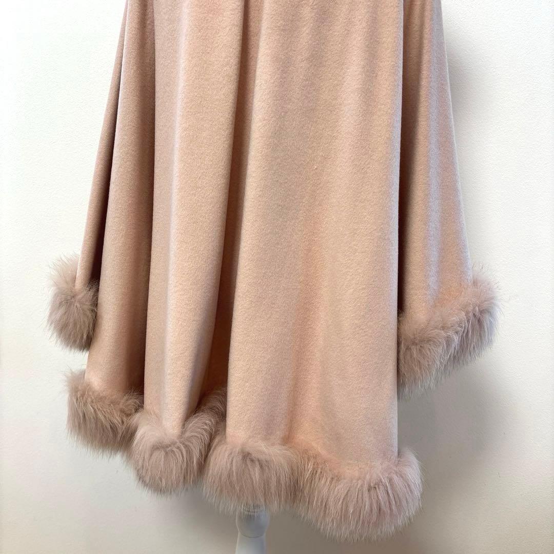 JEAN-LOUIS SCHERRER カシミヤ フォックス ケープ ポンチョ - メルカリ