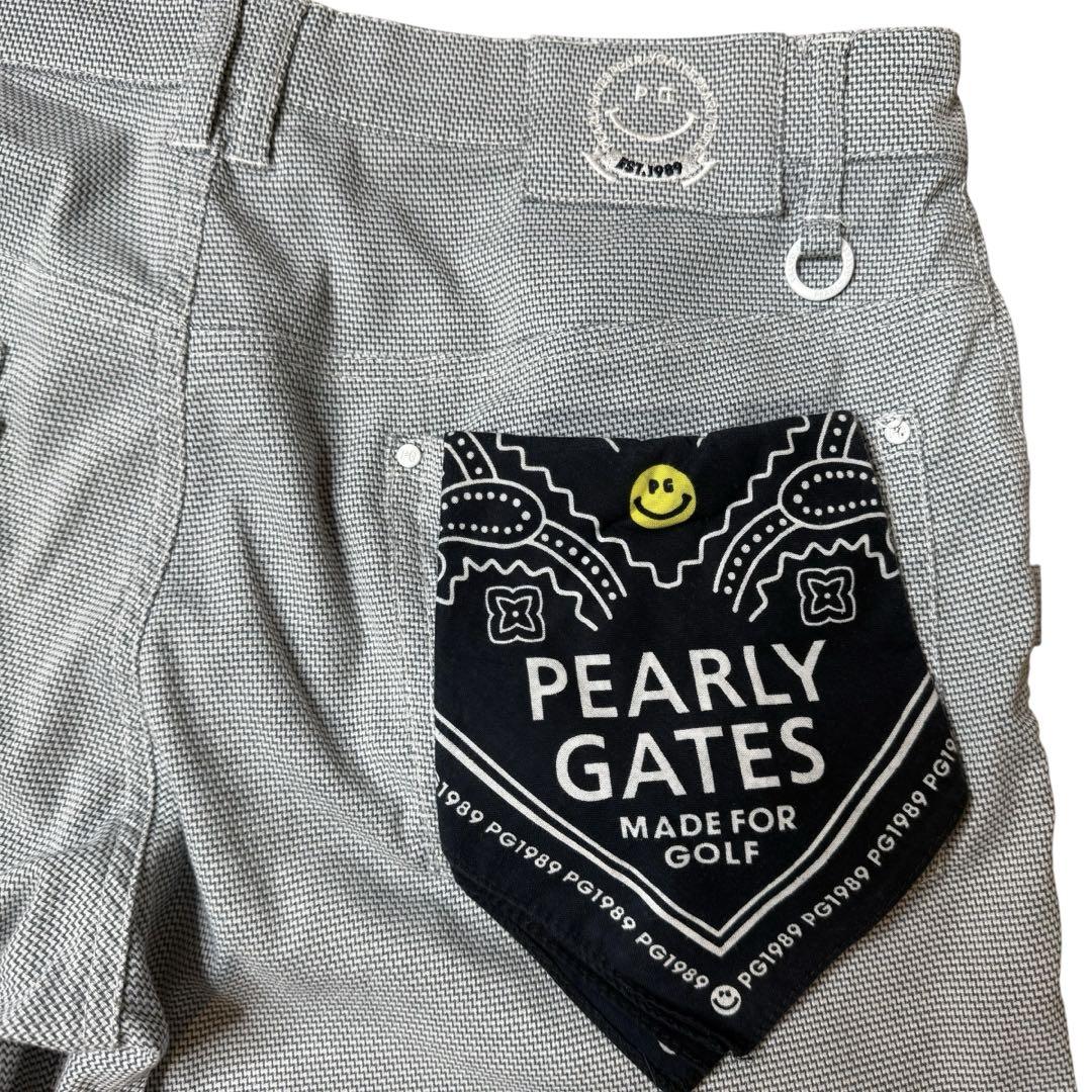 美品 L】PEARLY GATES ショートパンツ ロゴ ニコちゃん
