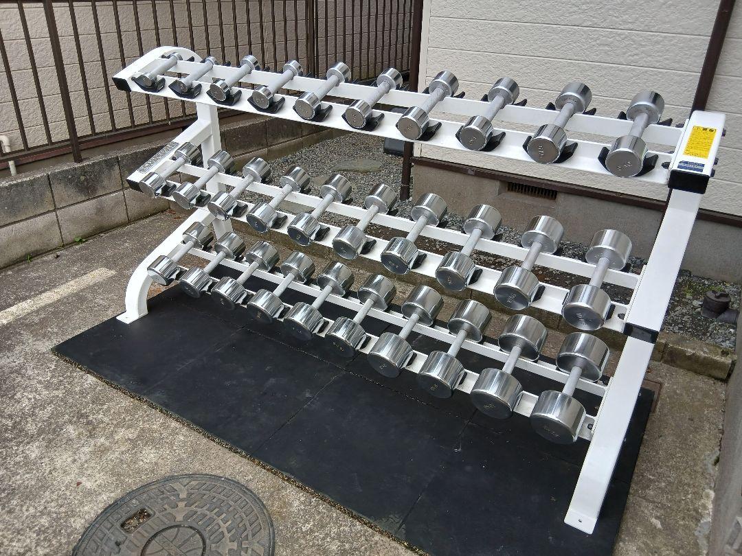 IVANKO ダンベル/ラックセット 1Kg〜20Kg×2/計270Kg