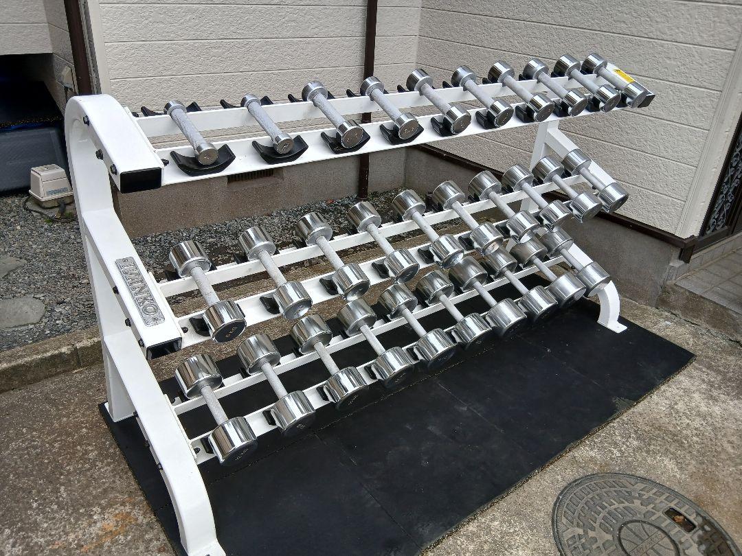IVANKO ダンベル/ラックセット 1Kg〜20Kg×2/計270Kg