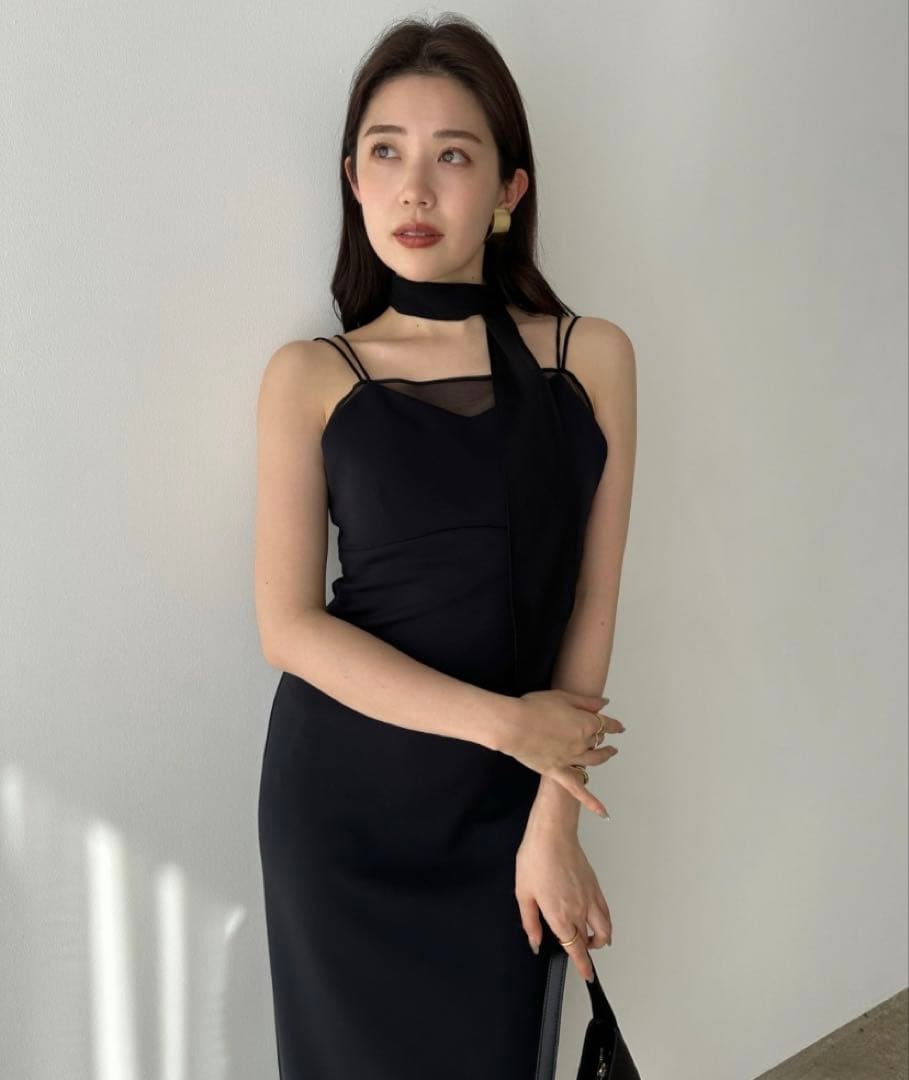 anuans シアーレイヤーキャミワンピース