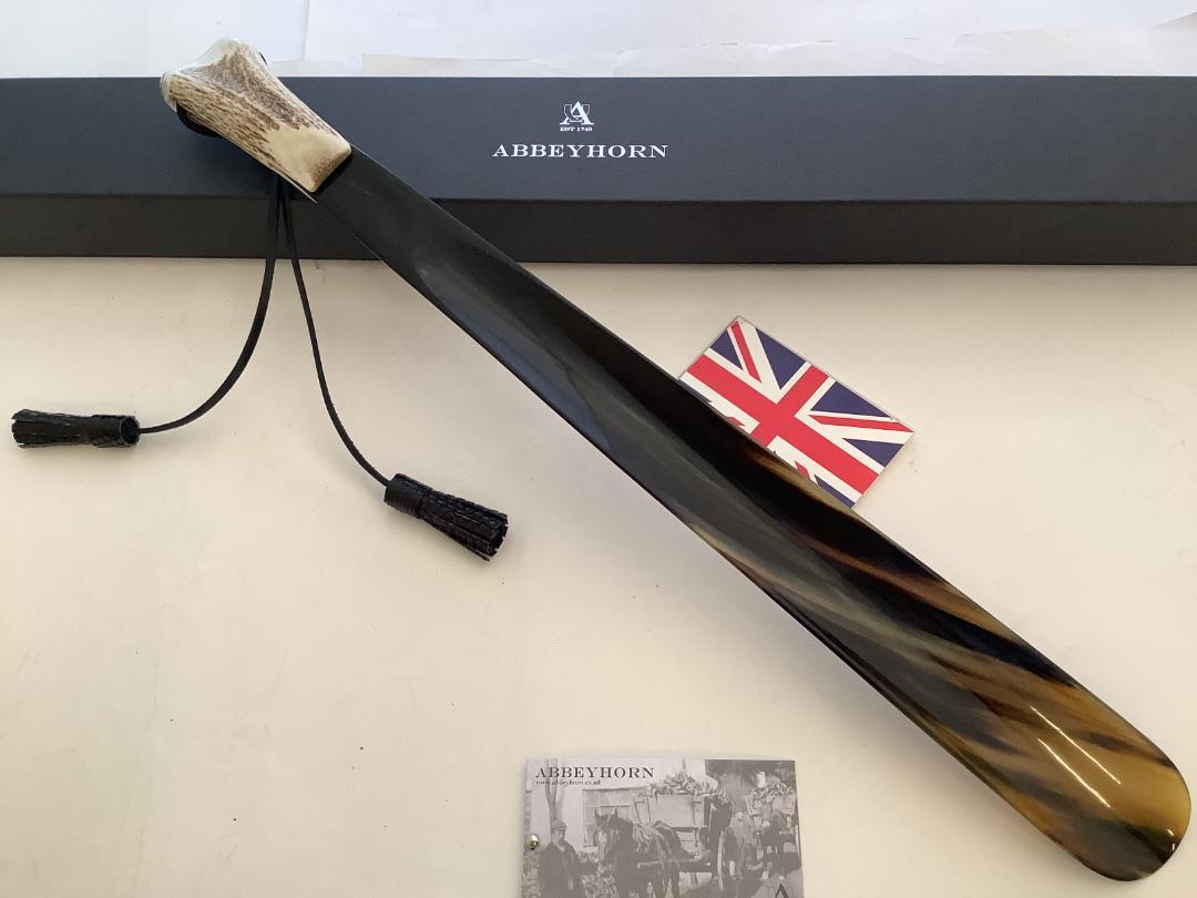 英国製アビーホーン50cm本水牛&鹿角リザードタッセルヘビーLS HV N050