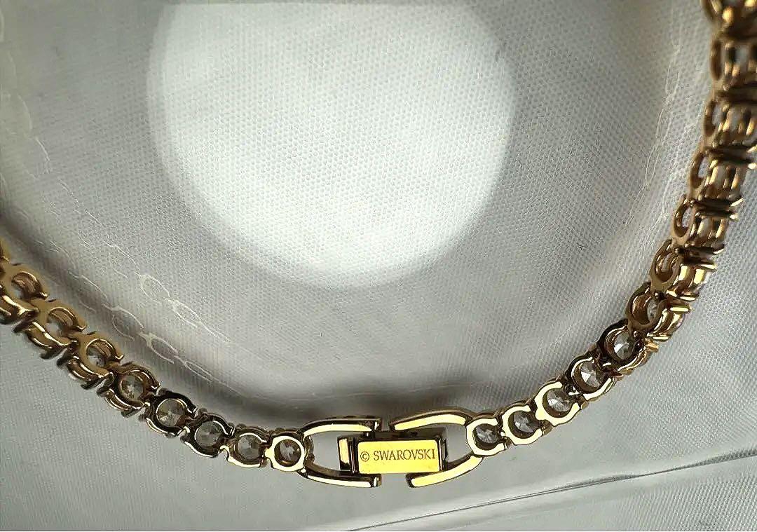 【美品】SWAROVSKI クリスタルチェーンブレスレット