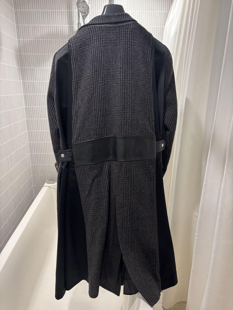 Sacai ウールダブルブレストロングコート