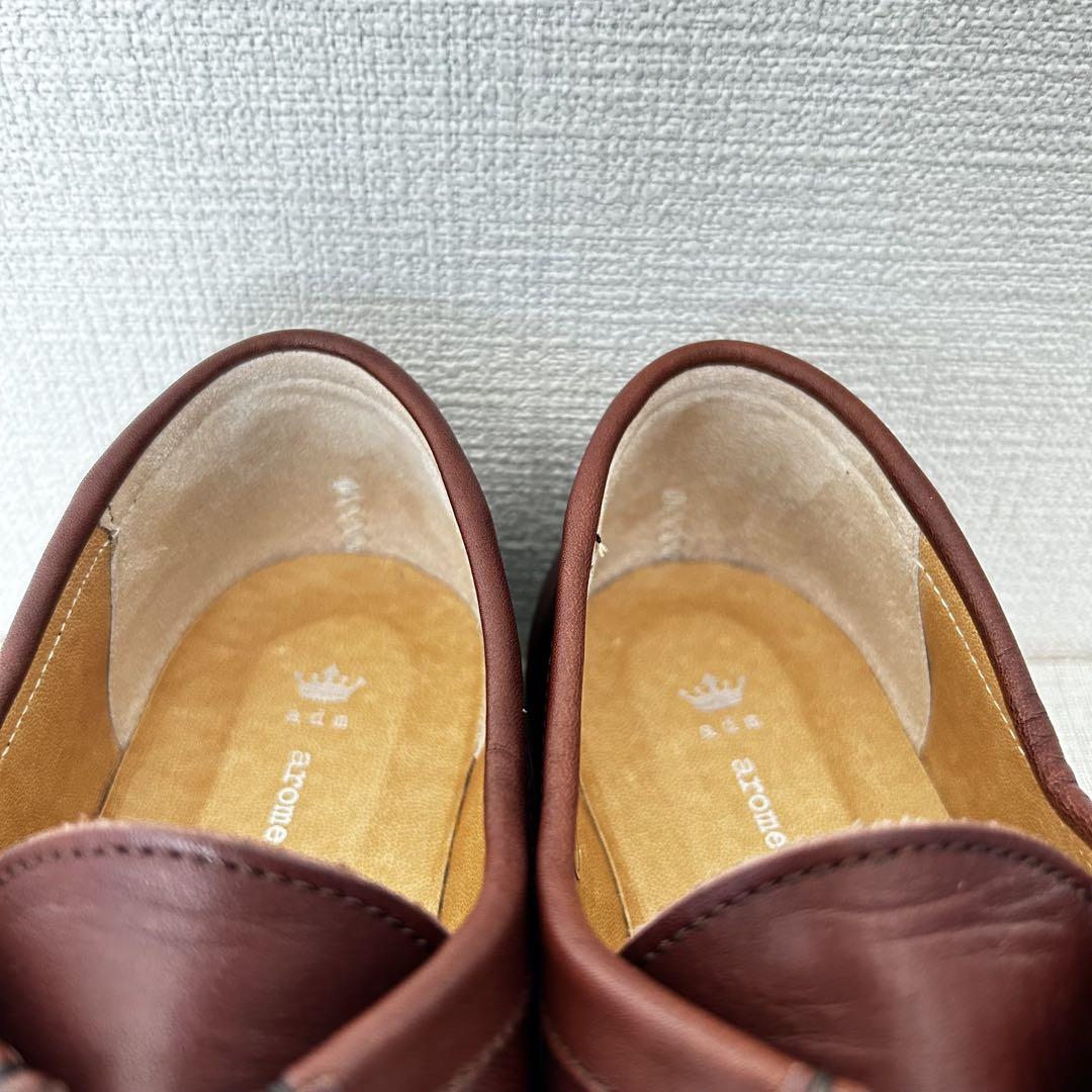 極美品　アロマドミュゲ　レザーフラットシューズ　本革　ナチュラン　日本製