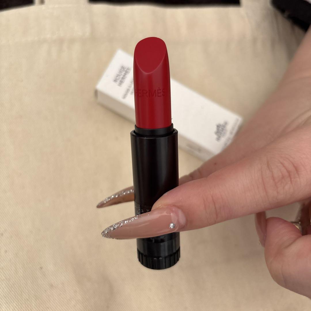HERMES ROUGE HERMES サテンリップスティック レッド