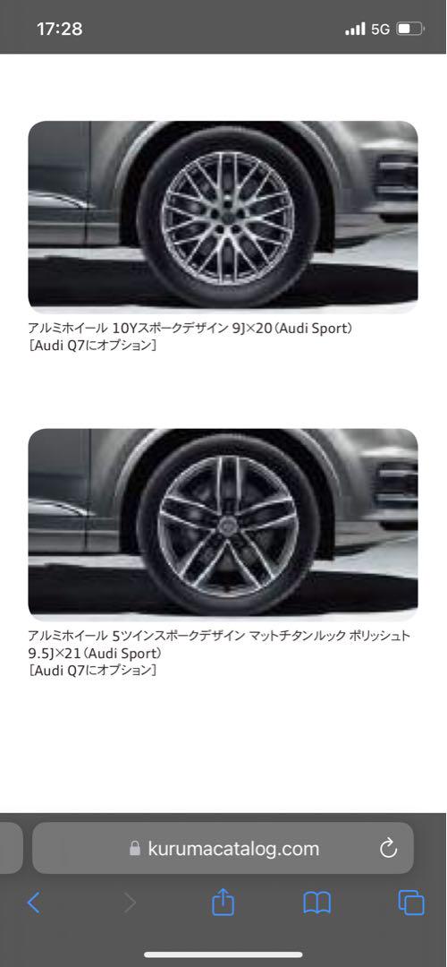 Audi Q7 4M 純正 21インチホイールセット