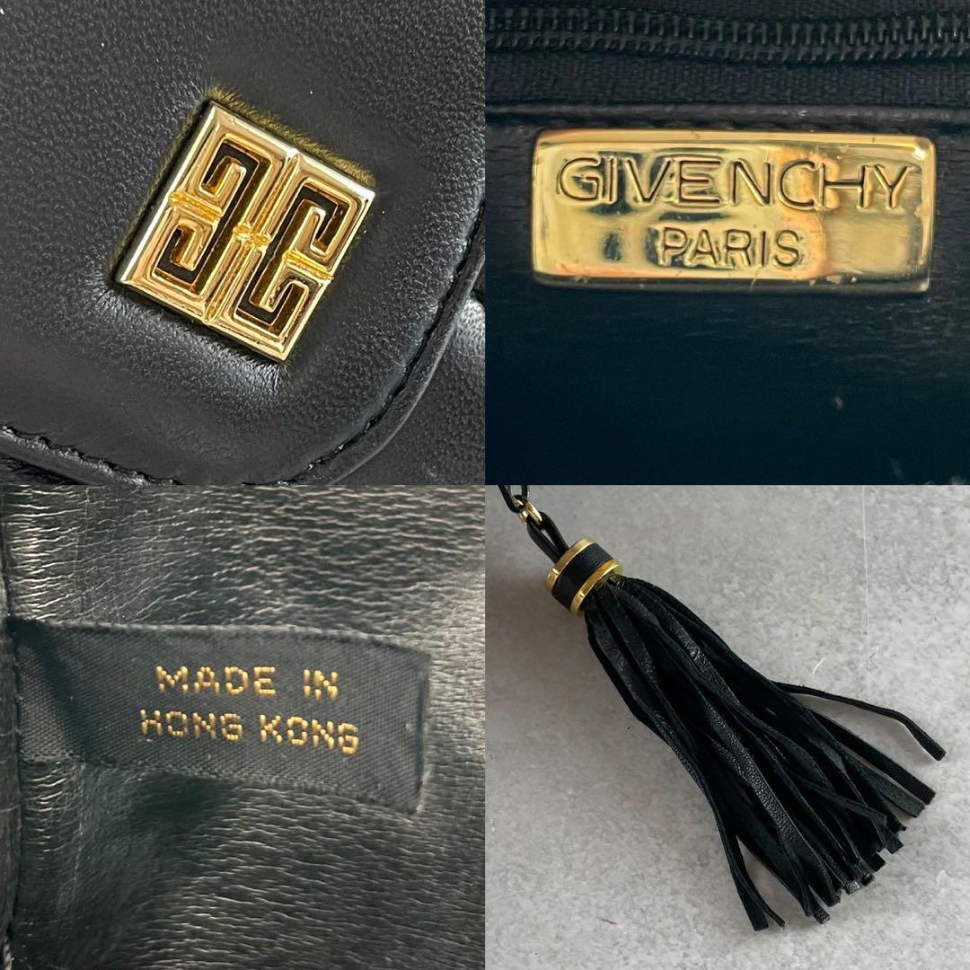 美品✨ GIVENCHY チェーンショルダーバッグ キルティング 4Gロゴ 黒