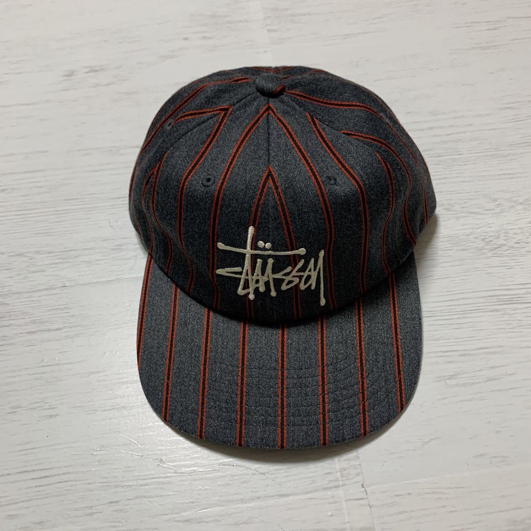 希少美品✨STUSSY キャップ ストライプ　サイズフリー