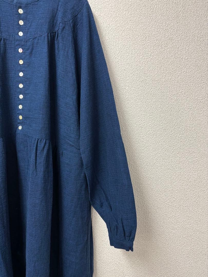 08Mab ゼロハチマブ Wガーゼ 3way ティアード 多ボタン ワンピース