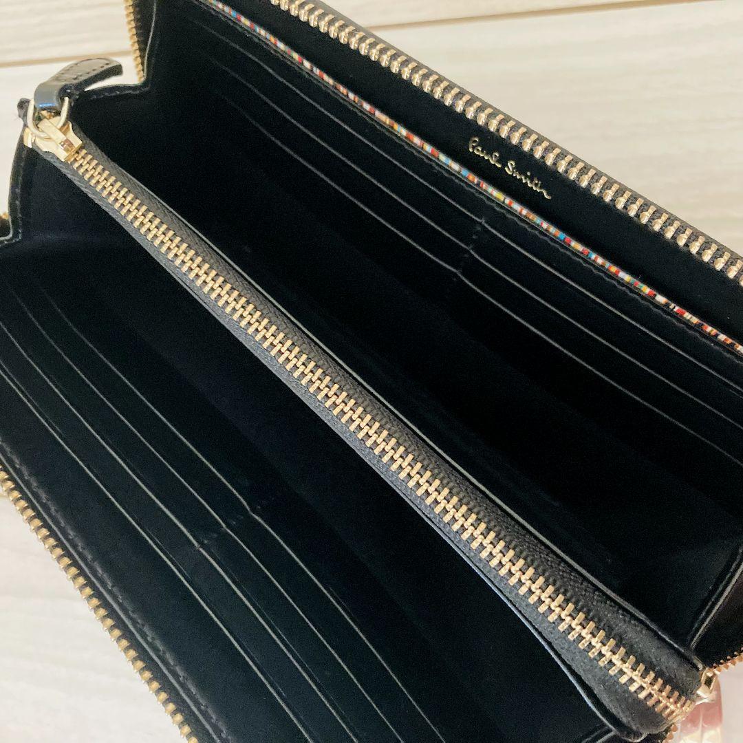 ポール・スミス Paul Smith ラウンドファスナー サイフ BK 黒
