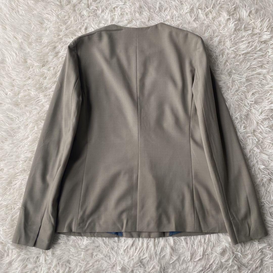GREEN LABEL RELAXING ノーカラーダブルジャケット スーツ M GREEN LABEL RELAXING ノーカラーダブルジャケット スーツ M