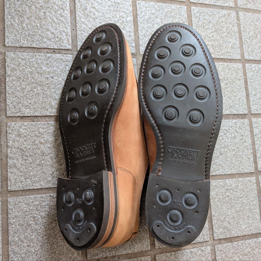 クロケット＆ジョーンズ モールトン スエード 7.5E シューツリー付属