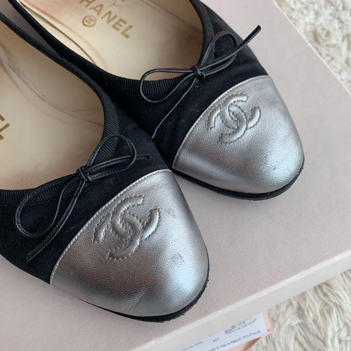 バレエシュ シャネル バレエシューズ 39 H2GXv-m85164206235 CHANEL プリント