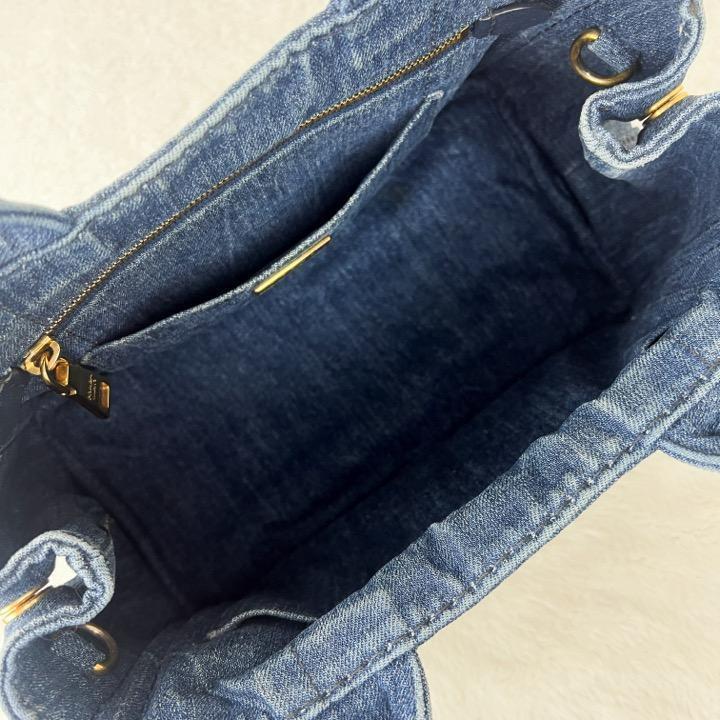 ✨美品✨ プラダ　カナパ　デニム　ハンドバッグ　ショルダーバック