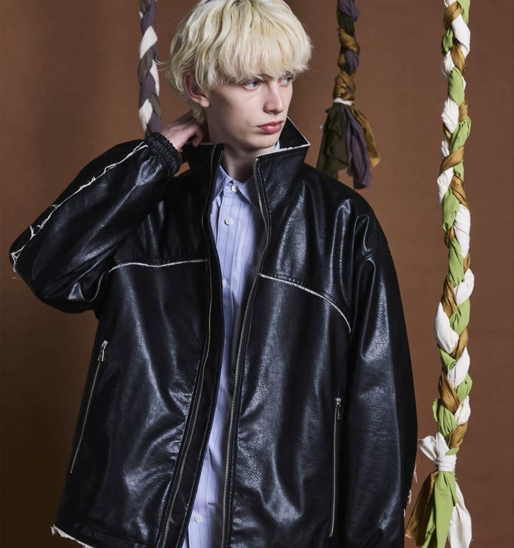 Maison Special ジップアップレザーブルゾン