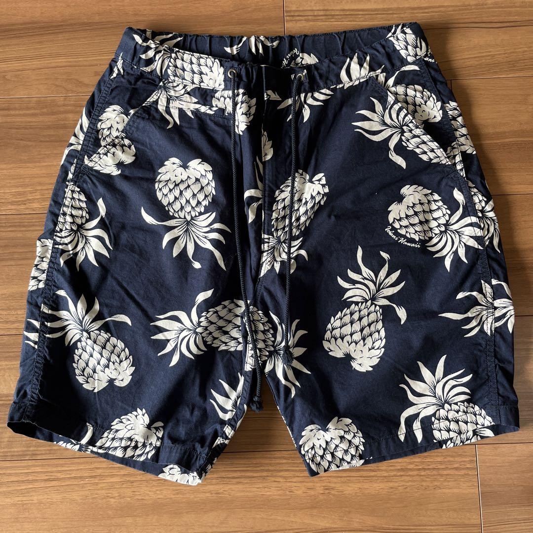 ネイバーフッド IOLANI パイナップル柄ショートパンツ ネイビー S レア
